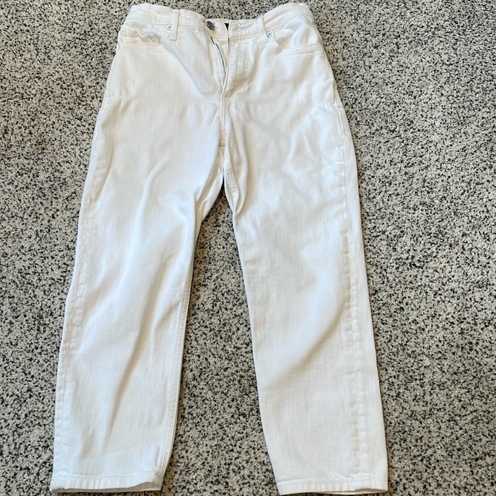 NWOT-Banana Republic premium denim high rise straight crop Size 27P